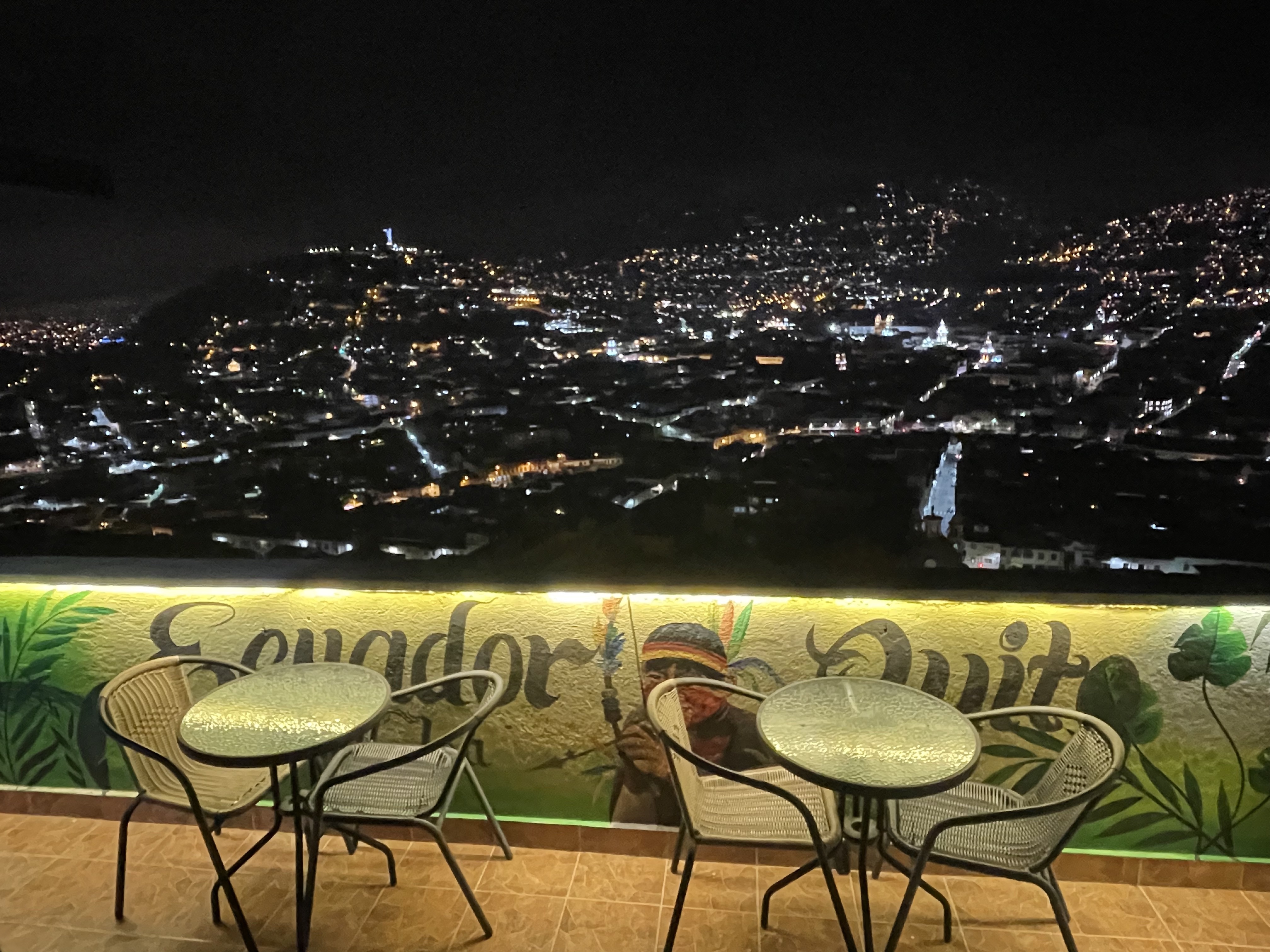 Quito panorama night view
